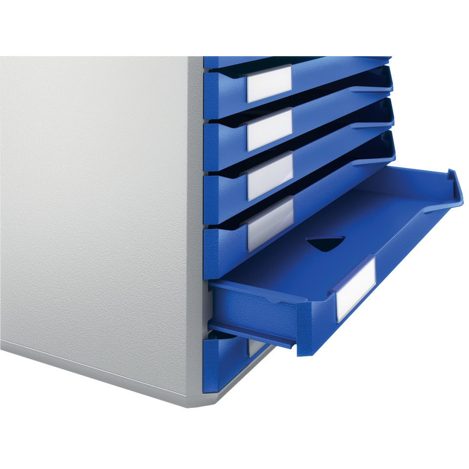 Schubladenset Formular-Set, 10 Schubladen, lichtgrau/blau LEITZ 5281-00-35