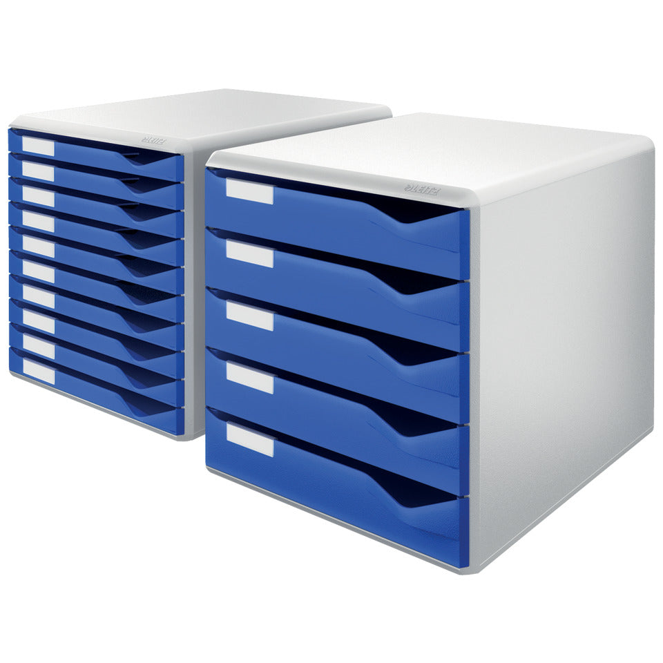 Schubladenset Formular-Set, 10 Schubladen, lichtgrau/blau LEITZ 5281-00-35
