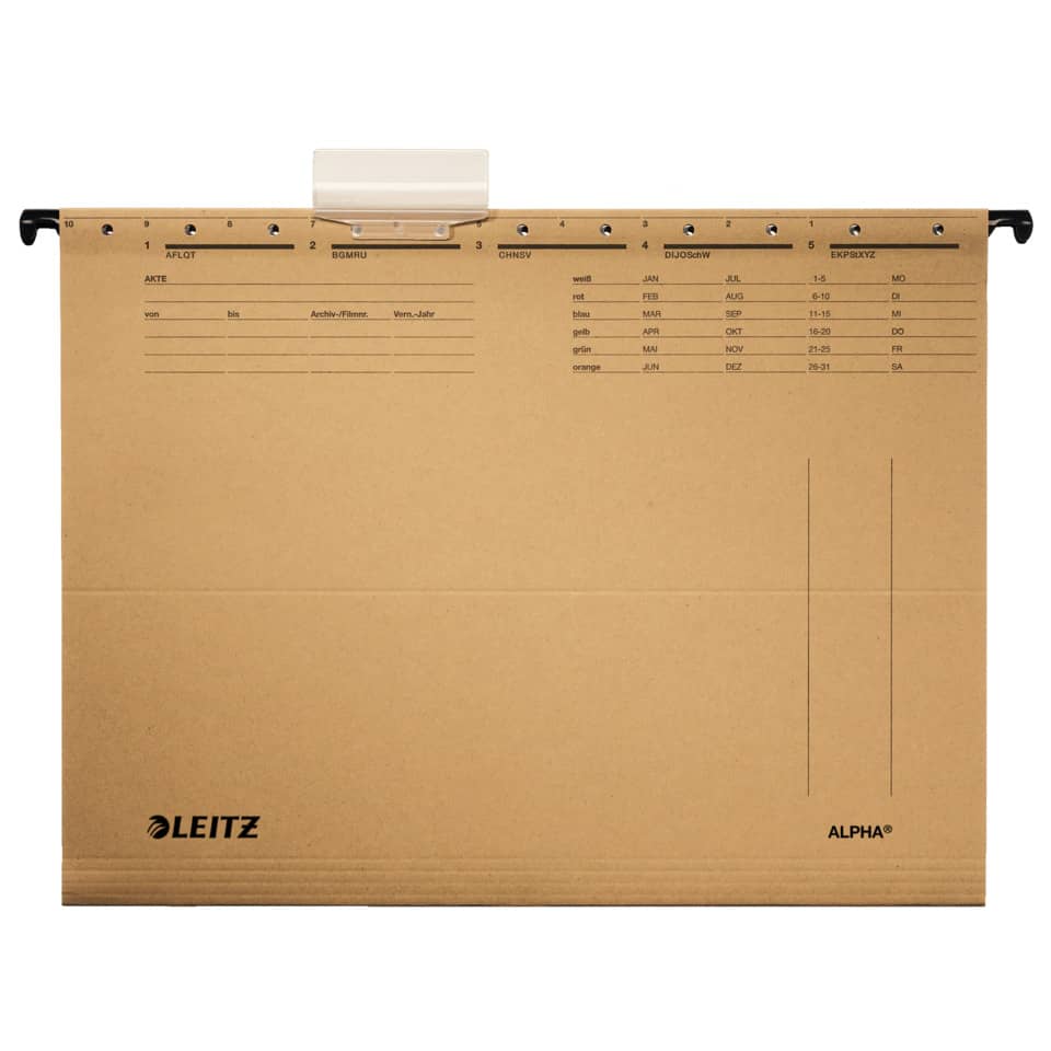 Hängemappe ALPHA®, Natronkarton, naturbraun LEITZ 1915-00-00