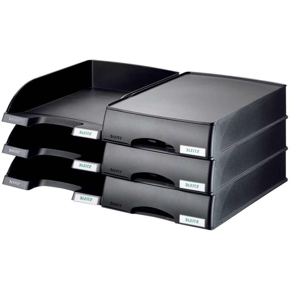 Briefkorb Standard Plus, A4, Polystyrol, schwarz LEITZ 5227-00-95