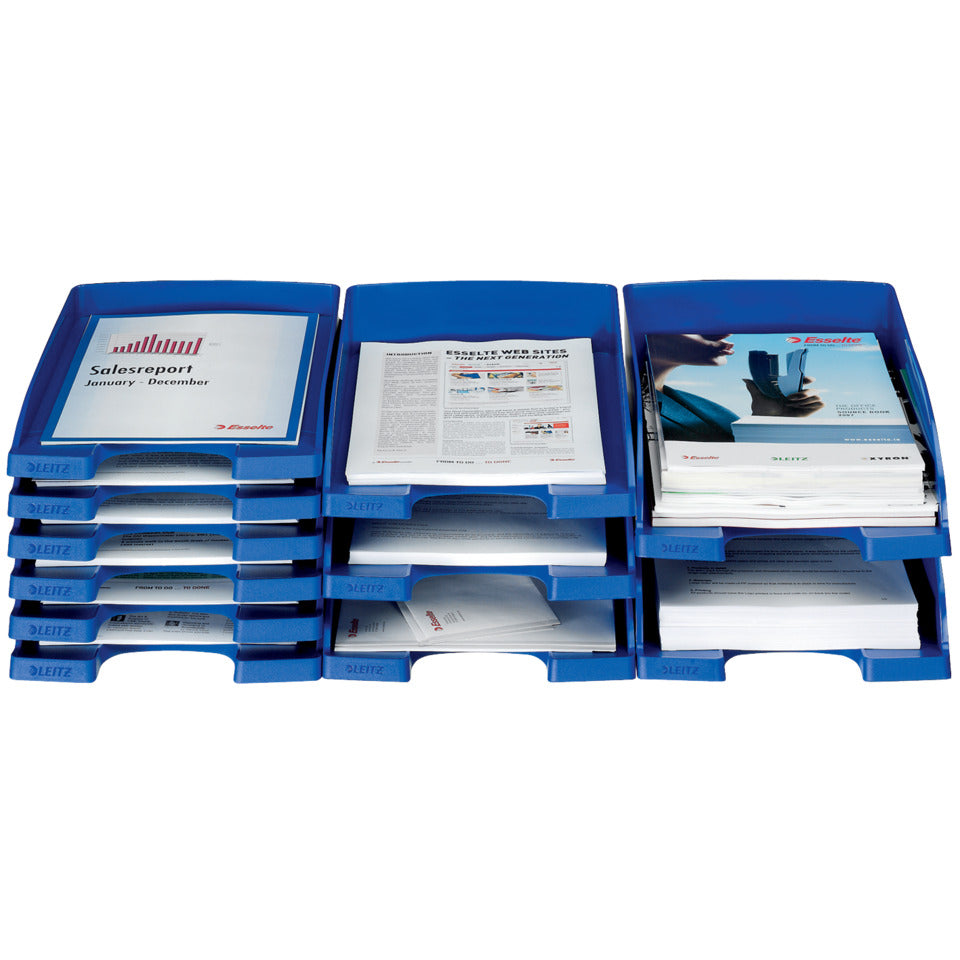Briefkorb Jumbo Plus, A4, extra hoch, Polystrol, blau LEITZ 5233-00-35