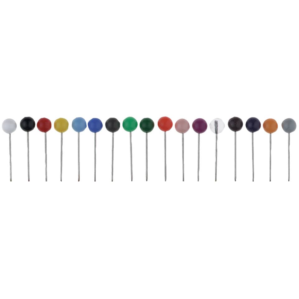 Landkartennadel, Polystyrol (PS)-Kopf, 16 mm, Ø 5 mm, weiß, 100 Stück ALCO 610 ALCO 610  L.16mm  100St