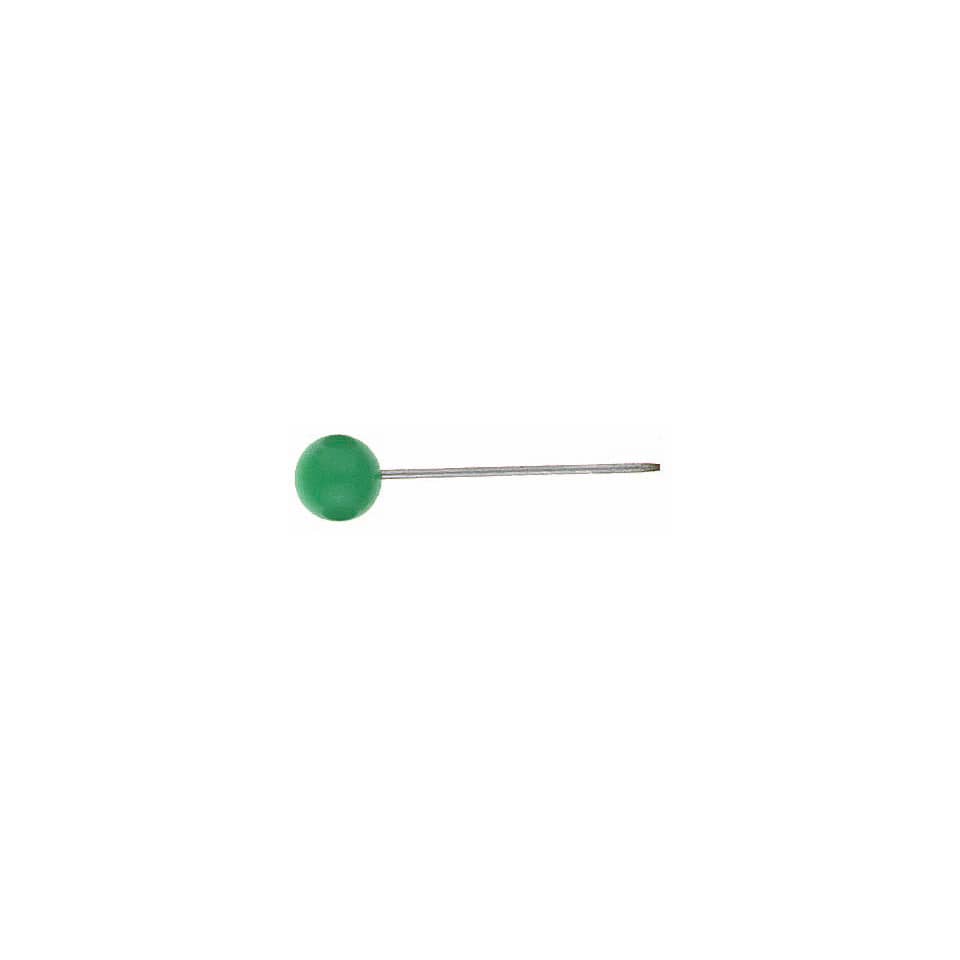 Landkartennadel, Polystyrol (PS)-Kopf, 16 mm, Ø 5 mm, dunkelgrün, 100 Stück ALCO 618 ALCO 618  L.15mm  100St