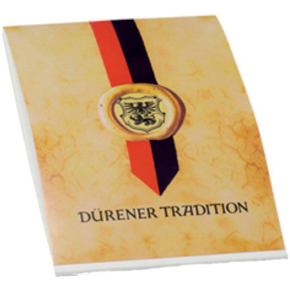 Briefkartenblock Dürener Tradition, A6, 25 Stück, weiß satiniert RÖSSLER 20100401 DÜRENER TRADITION 20100401
