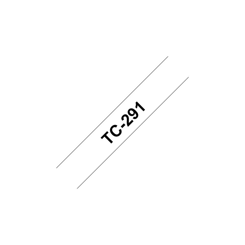Schriftband laminiert, 9mmx7,7m, schwarz/weiß BROTHER TC291 BROTHER TC291 laminiert