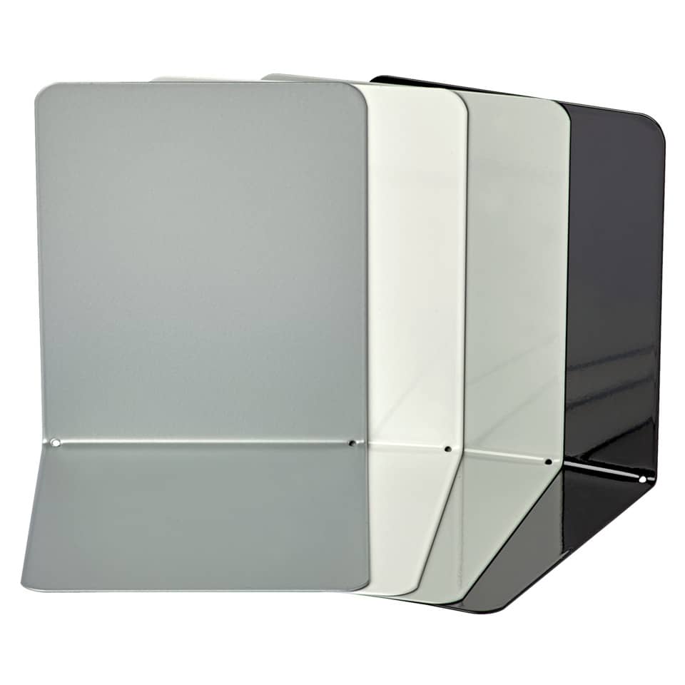 Buchstützen aus Metall, breit, 120 x 140 x 140 mm, grau, 2 Stück MAUL 35062 82 MAUL 35062 82 Metall