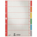 Kartonregister Blanko, A4, Karton, 6 Blatt, grau LEITZ 4350-00-85 LEITZ 43500085 Karton fbg.Tabs
