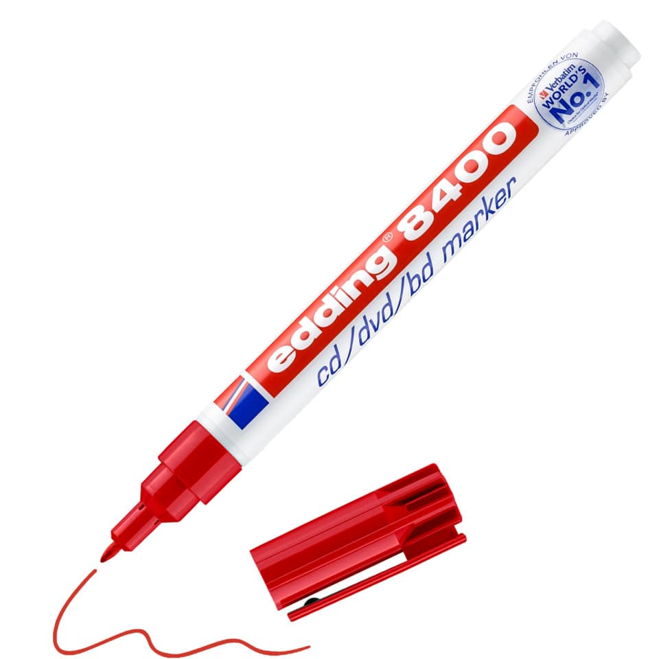 CD-Marker 8400, 0,5-1mm, Rundspitze, rot EDDING 4-8400002 EDDING 4-8400002  0,75mm
