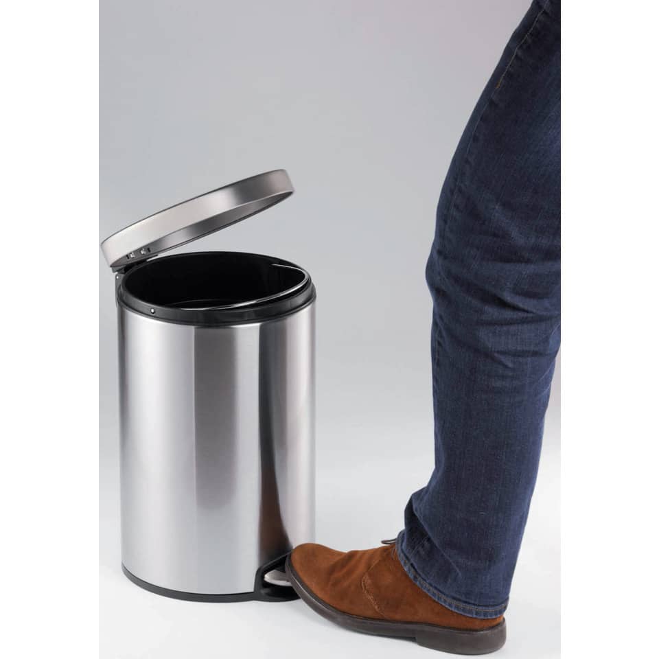 Treteimer rund, 12L, Edelstahl, metallic silber DURABLE 3401 23 DURABLE 3401 23 Edelstahl