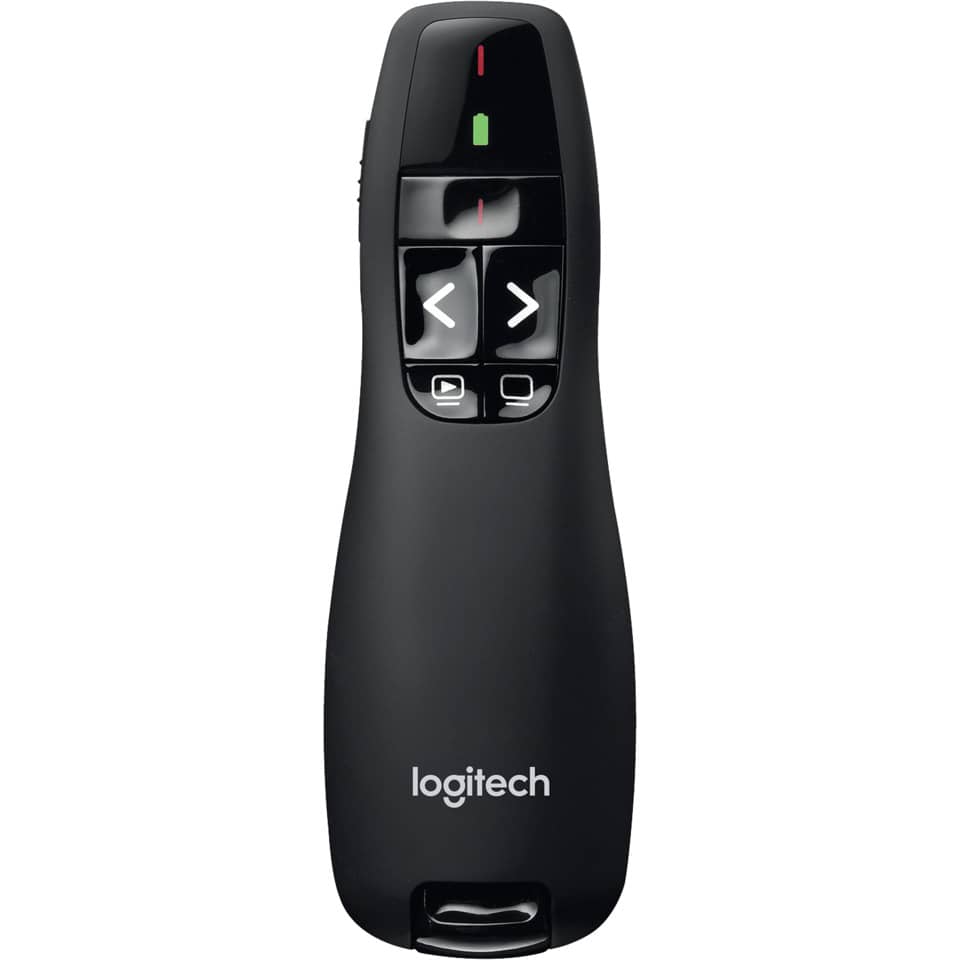 Laserpointer R400, kabellos, schwarz LOGITECH 910-001356 LOGITECH 910-001357/910-001356 kabellos