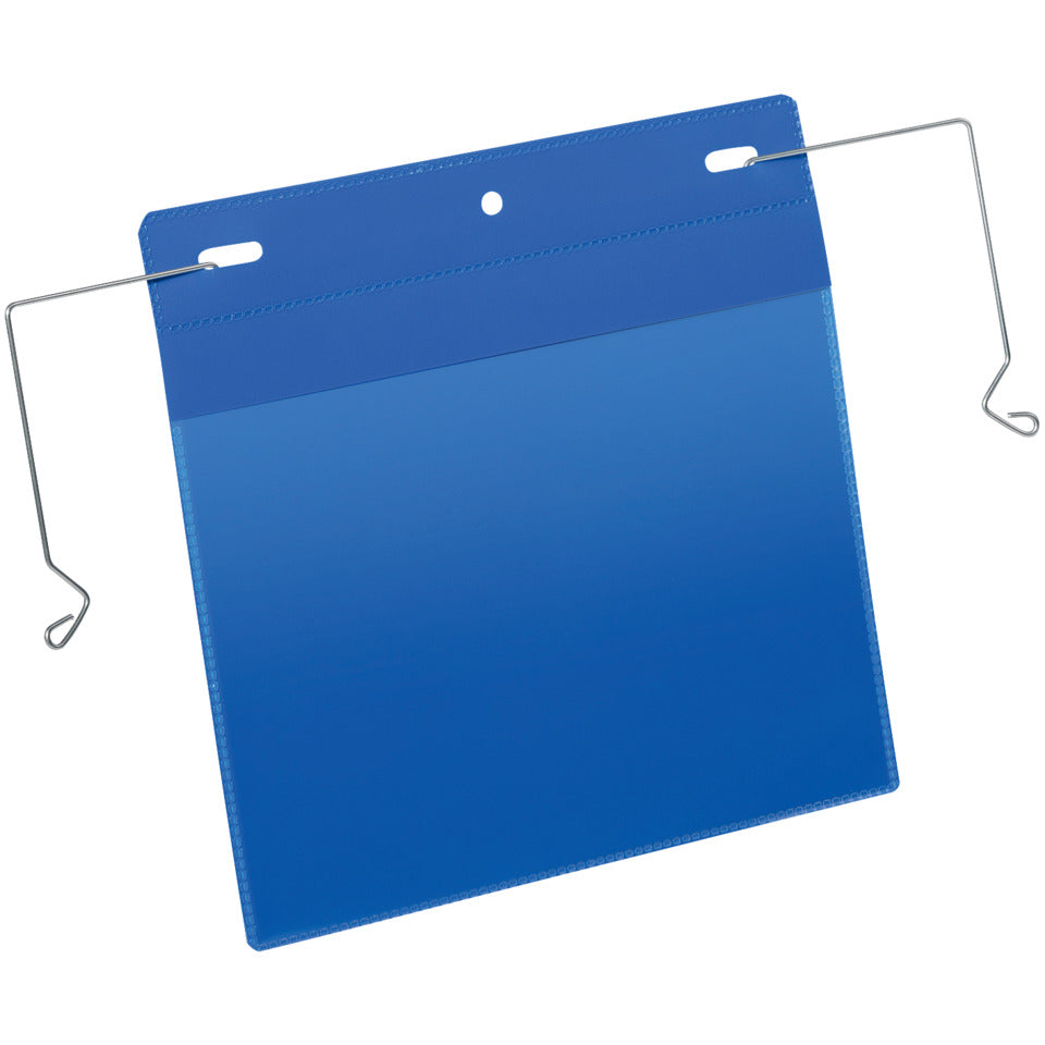 Drahtbügeltasche, A5 quer, dokumentenecht, 50 Stück, dunkelblau DURABLE 1752 07 DURABLE 1752 07 A5quer