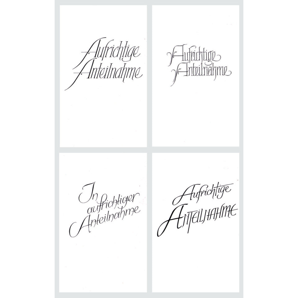 Trauerkarte, 10er Box, sortiert  81-2095 81-2095   Schrift