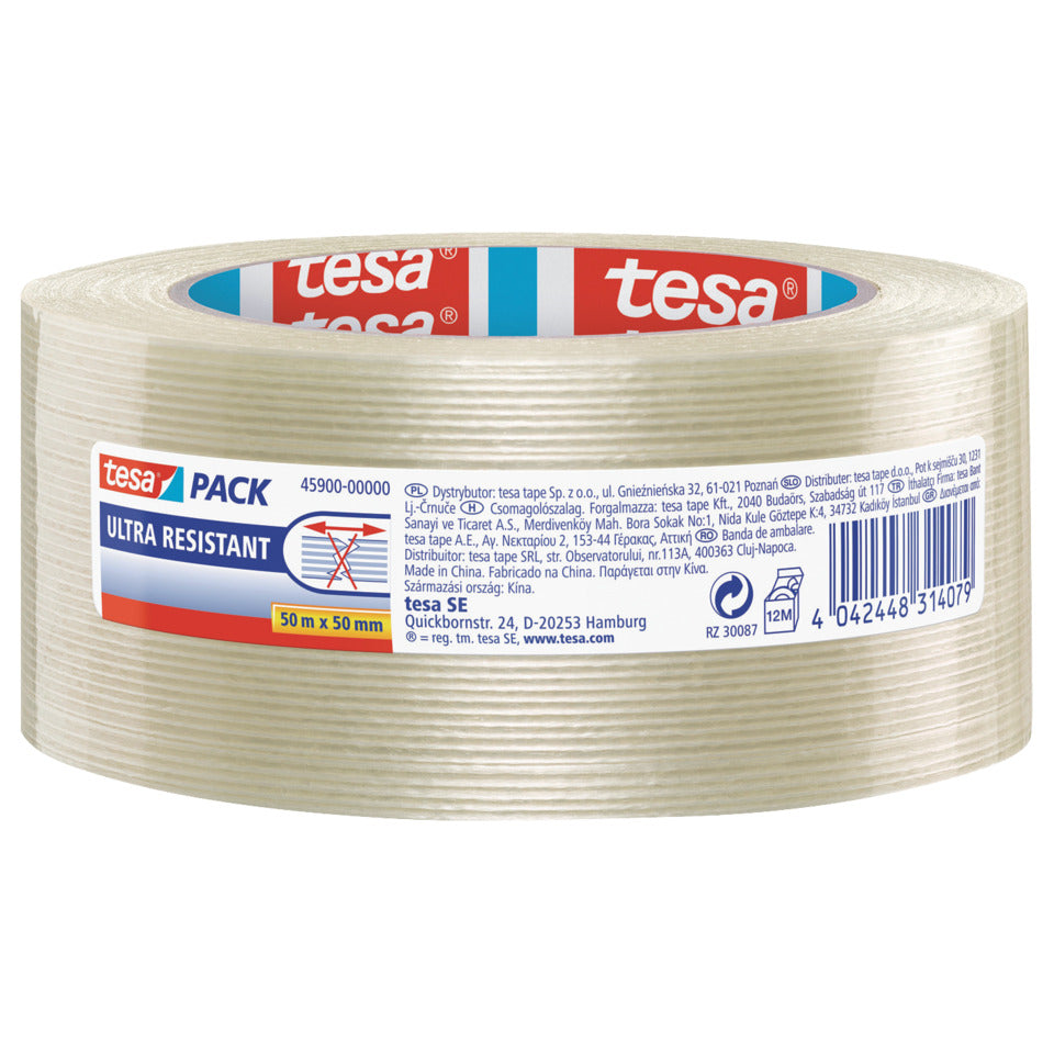 Filamentband tesapack Ultra Resistant, 50m x 50mm, transparent TESA 45900-00000-00 TESA 45900-00000-0 50mm x 50m