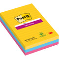 Haftnotizblock Super Sticky Notes Carnival Collection, 101x152mm, 3x90 Blatt, liniert POST-IT 4690-3SS-CARN POST-IT 4690-3SS-CARN BigNotes