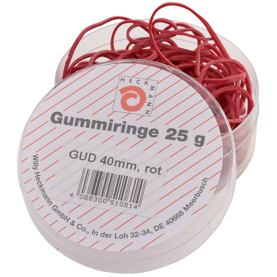 Gummiringe, Ø40mm, 25g, rot WIHEDÜ 510.061 WIHEDÜ 510.061 i.Dose