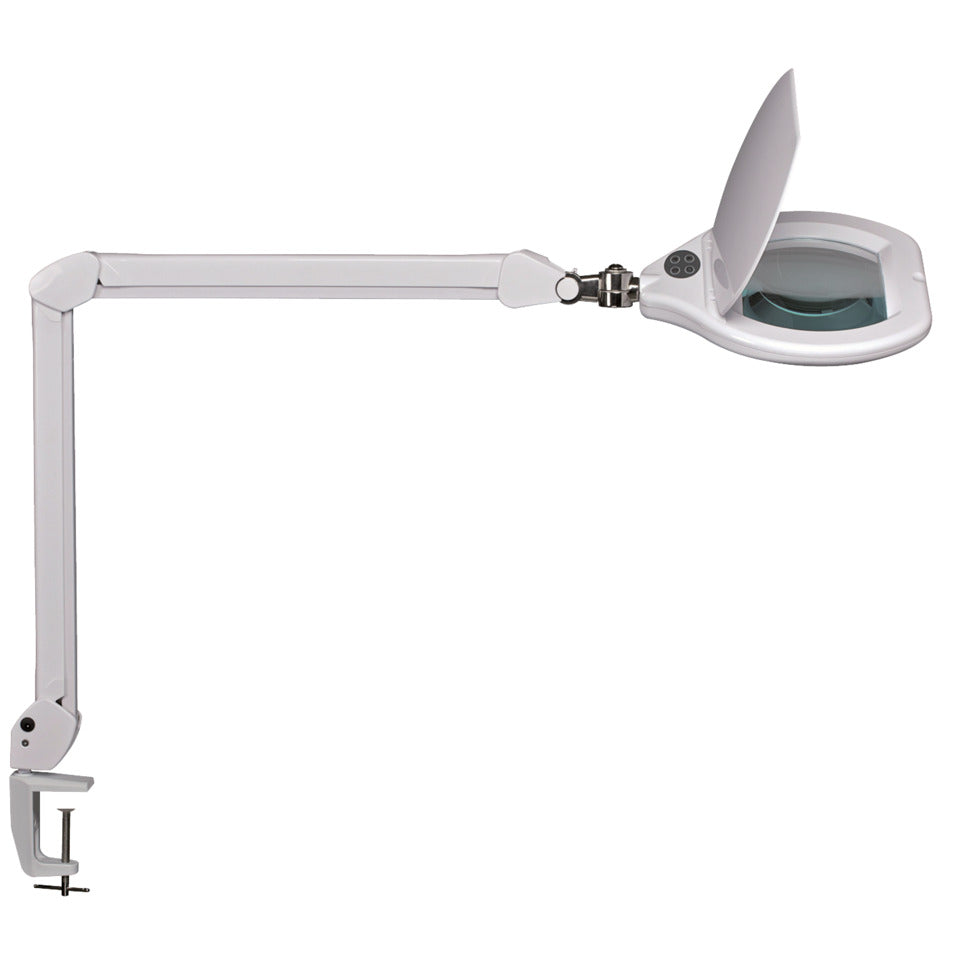 LED-Lupenleuchte MAULcrystal, Klemmfuß, dimmbar, weiß MAUL 82660 02 MAUL 82660 02 dimmbar