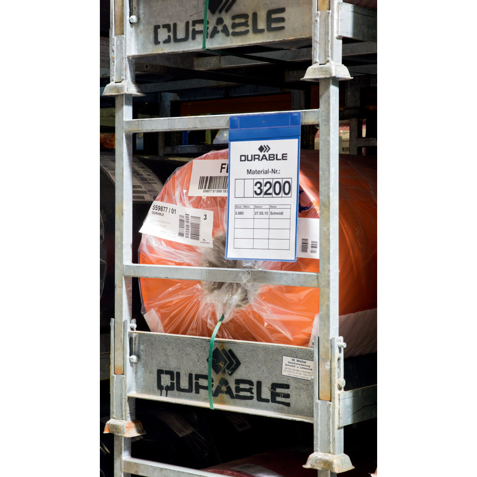 Magnettasche Neodym, DIN A4 hoch, PP, dokumentenecht, dunkelblau, 10 Stück DURABLE 1747 07 DURABLE 1747 07 A4hoch