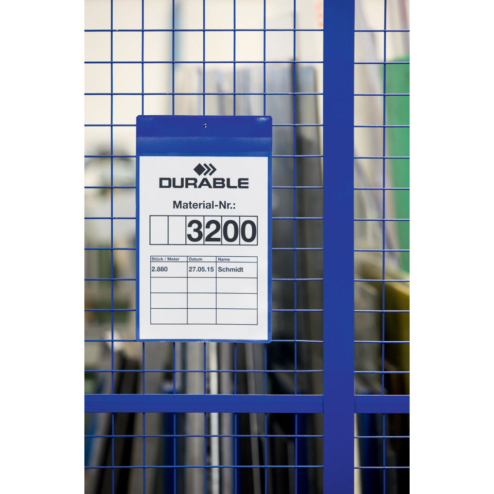 Magnettasche Neodym, DIN A4 quer, PP, dokumentenecht, dunkelblau, 10 Stück DURABLE 1748 07 DURABLE 1748 07 A4quer