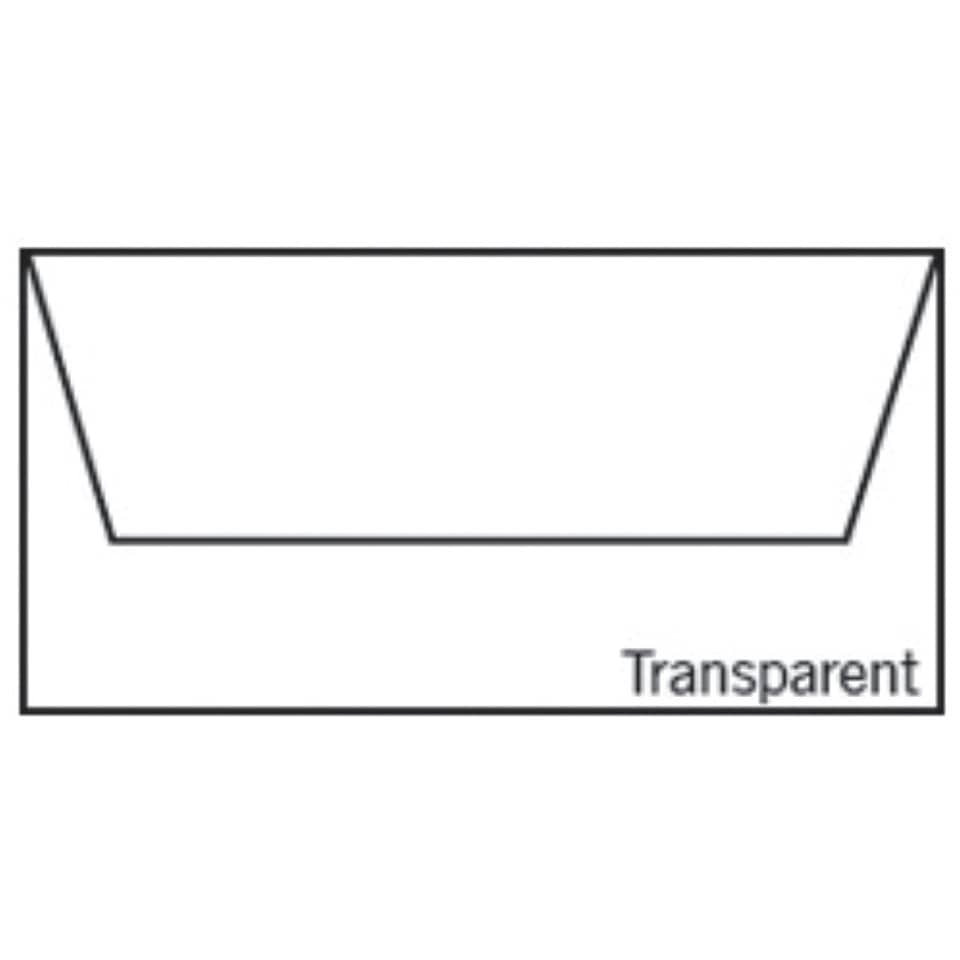 Briefumschlag Paperado, DIN lang, 100g/m², nassklebend, transparent hochweiß RÖSSLER 164002142 RÖSSLER 164002142    110x220mm