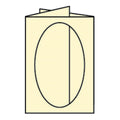 Passepartoutkarte Paperado oval, B6, 220g/m², chamois RÖSSLER 16403208 RÖSSLER 16403208 oval 120x169mm