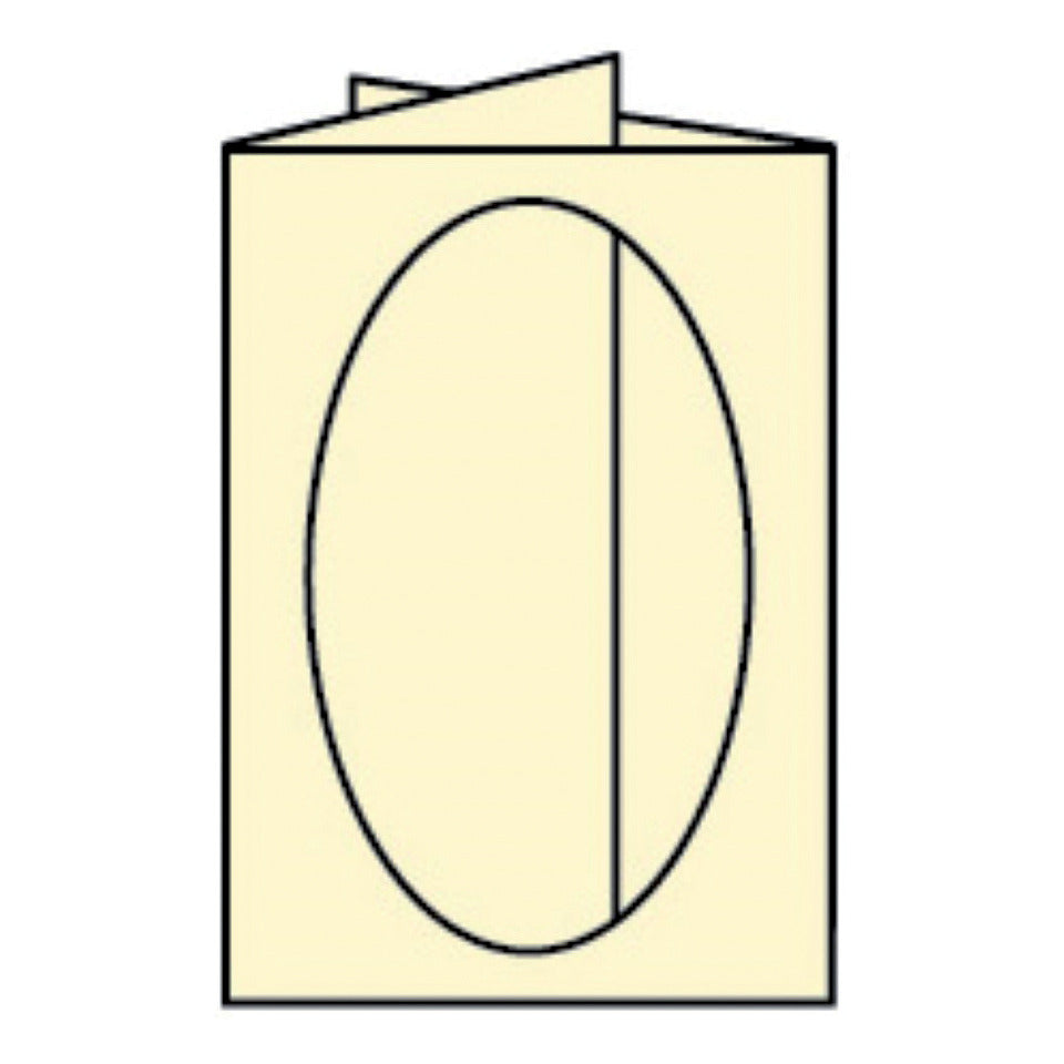 Passepartoutkarte Paperado oval, B6, 220g/m², chamois RÖSSLER 16403208 RÖSSLER 16403208 oval 120x169mm