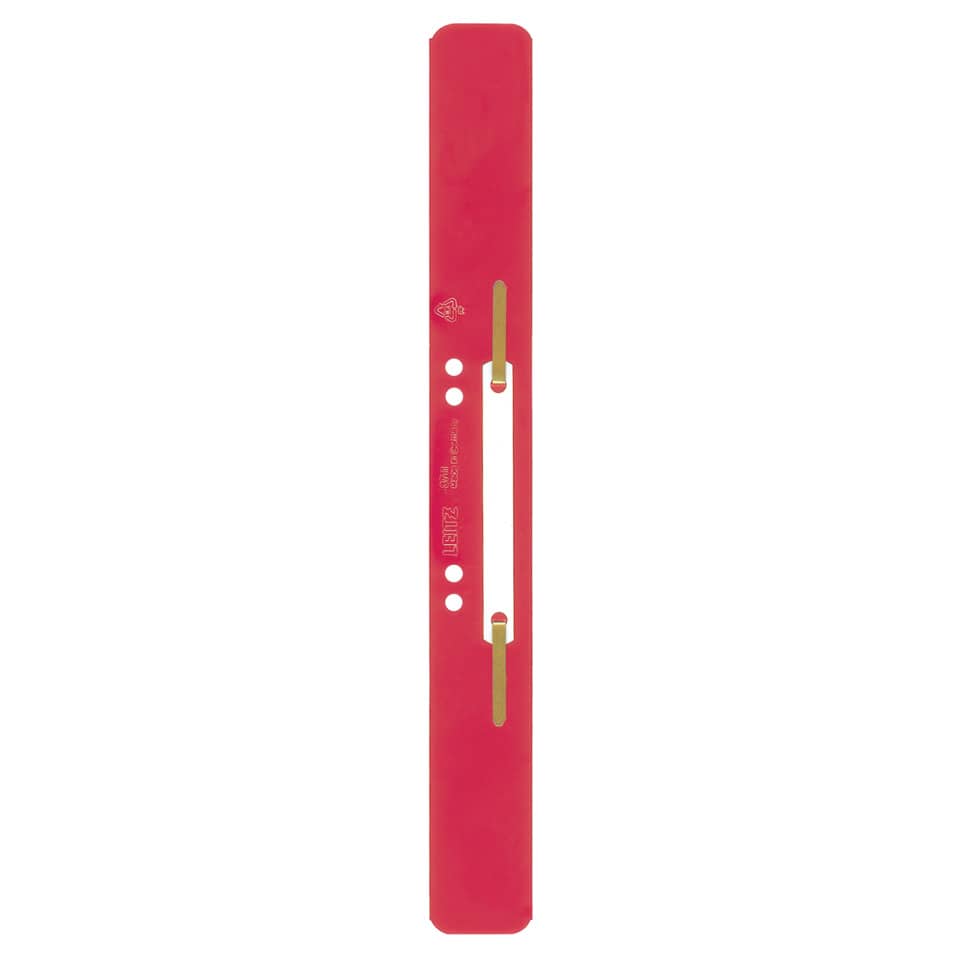 Heftstreifen mit Kunststoffdeckleiste, 35 x 310 mm, 25 Stück, PP, rot LEITZ 3711-00-25 LEITZ 3711-00-25 m. Kunststoffdeckleist