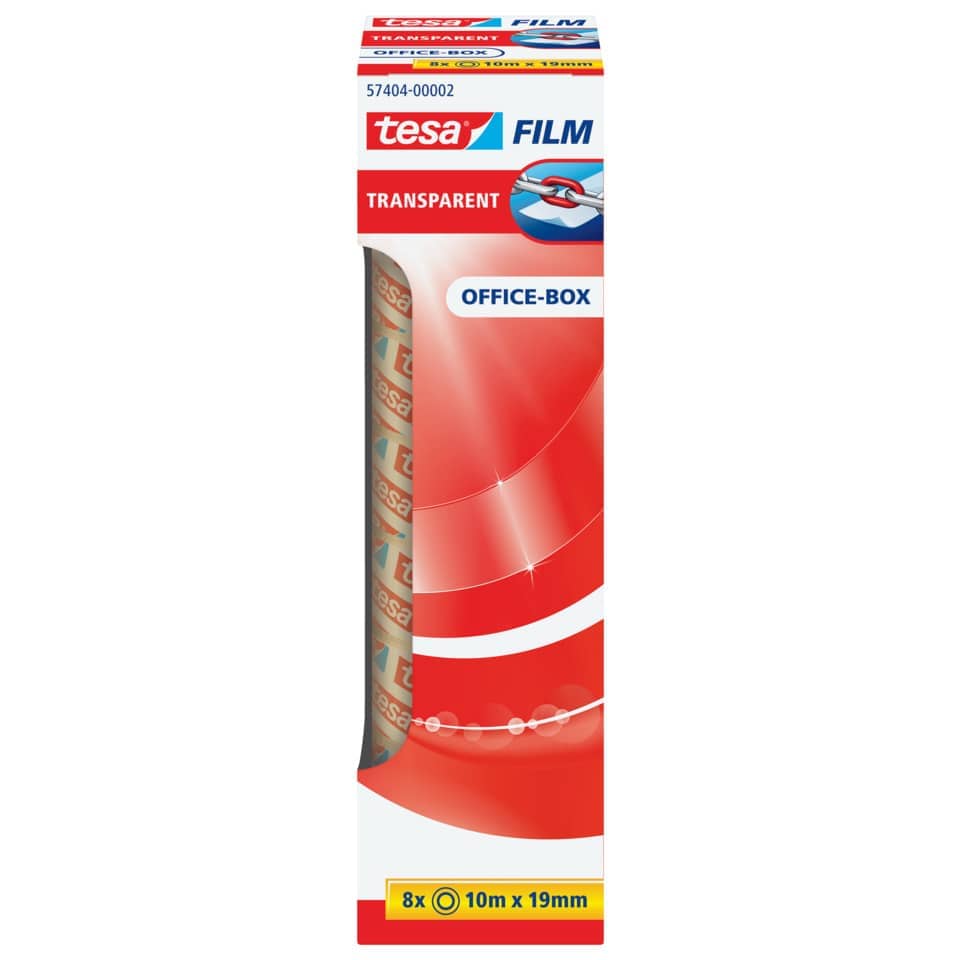 Klebefilm tesafilm® Office-Box, 10mx19mm, 8 Rollen, transparent TESA 57404-00002-04 TESA 57404-00002-04 OfficeBox