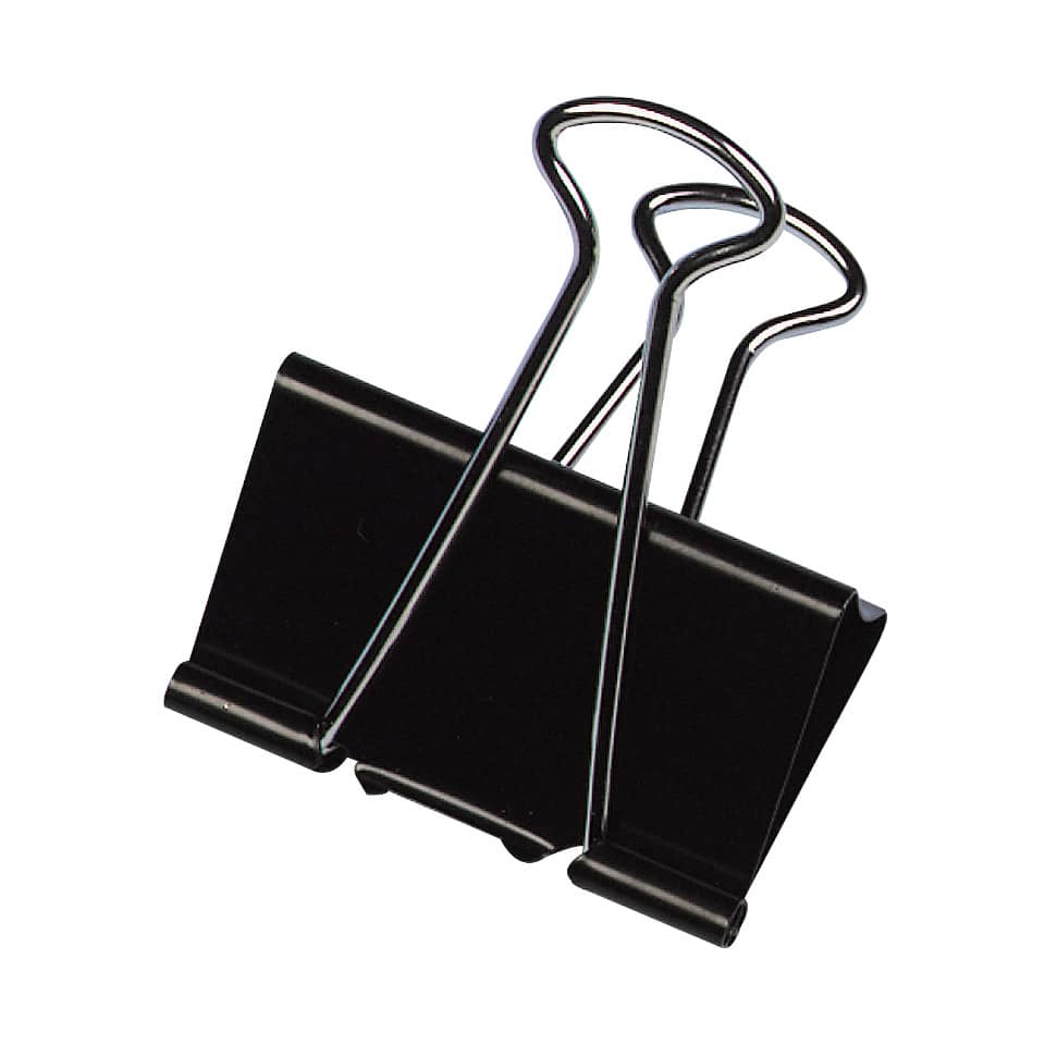 Briefklemmer Foldback, 32mm, 10 Stück, schwarz Q-CONNECT KF01284
