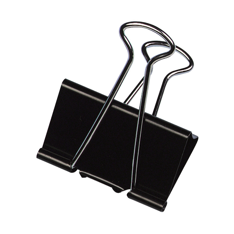 Briefklemmer Foldback, 42mm, 10 Stück, schwarz Q-CONNECT KF01285