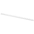 Plastik-Binderücken, 8 mm, für 45 Blatt, weiß, 100 Stück