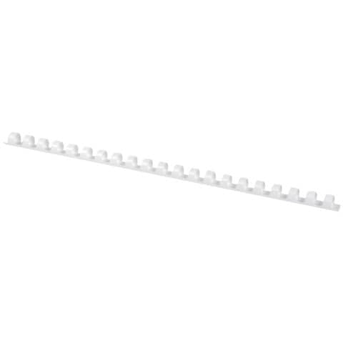 Plastik-Binderücken, 8 mm, für 45 Blatt, weiß, 100 Stück