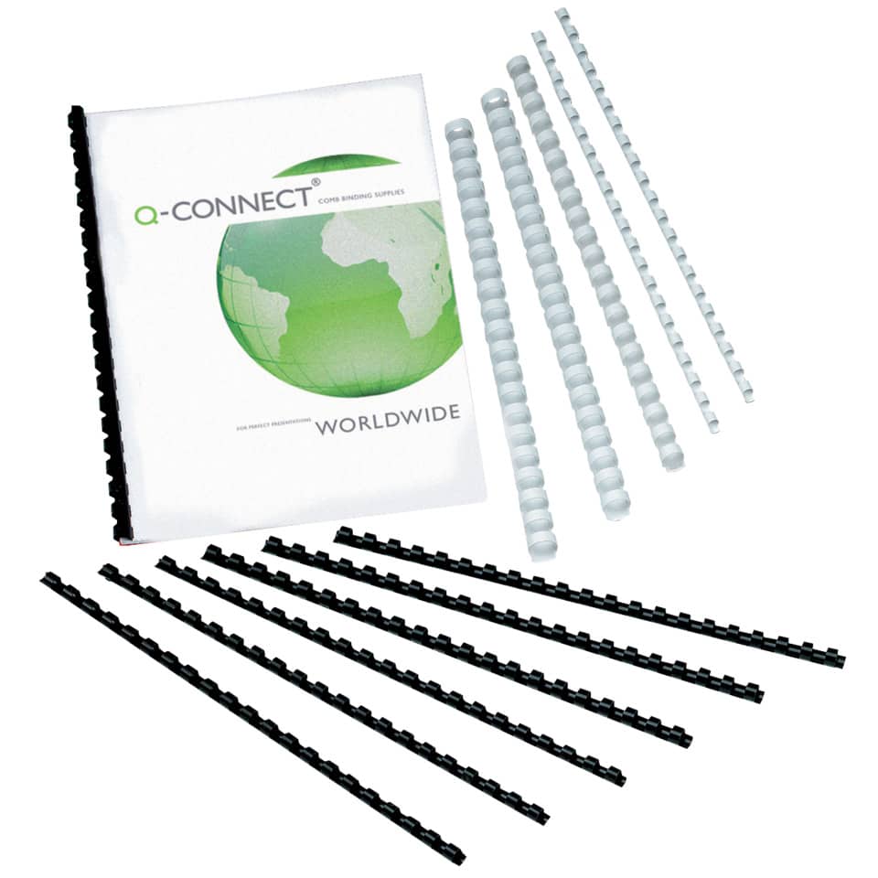 Spiralbinderücken, 10mm, 21 Ringe, 100 Stück, weiß Q-CONNECT KF24021 Q-CONNECT KF24021 100ST