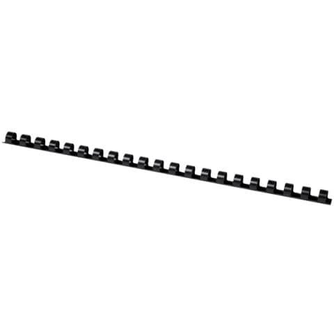 Plastik-Binderücken, 10 mm, für 65 Blatt, schwarz, 100 Stück