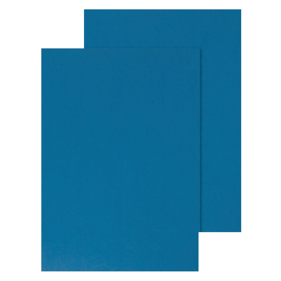 Einbanddeckel Leder, A4, 250g/m², 100 Stück, blau Q-CONNECT KF00500 Q-CONNECT KF00500 250g 100ST