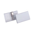 Namensschild mit drehbarer Krokoklemme, Hartfolie, transparent, 75 x 40 mm, 25 Stück DURABLE 8110 19 DURABLE 8110 19 m.Krokoklemme