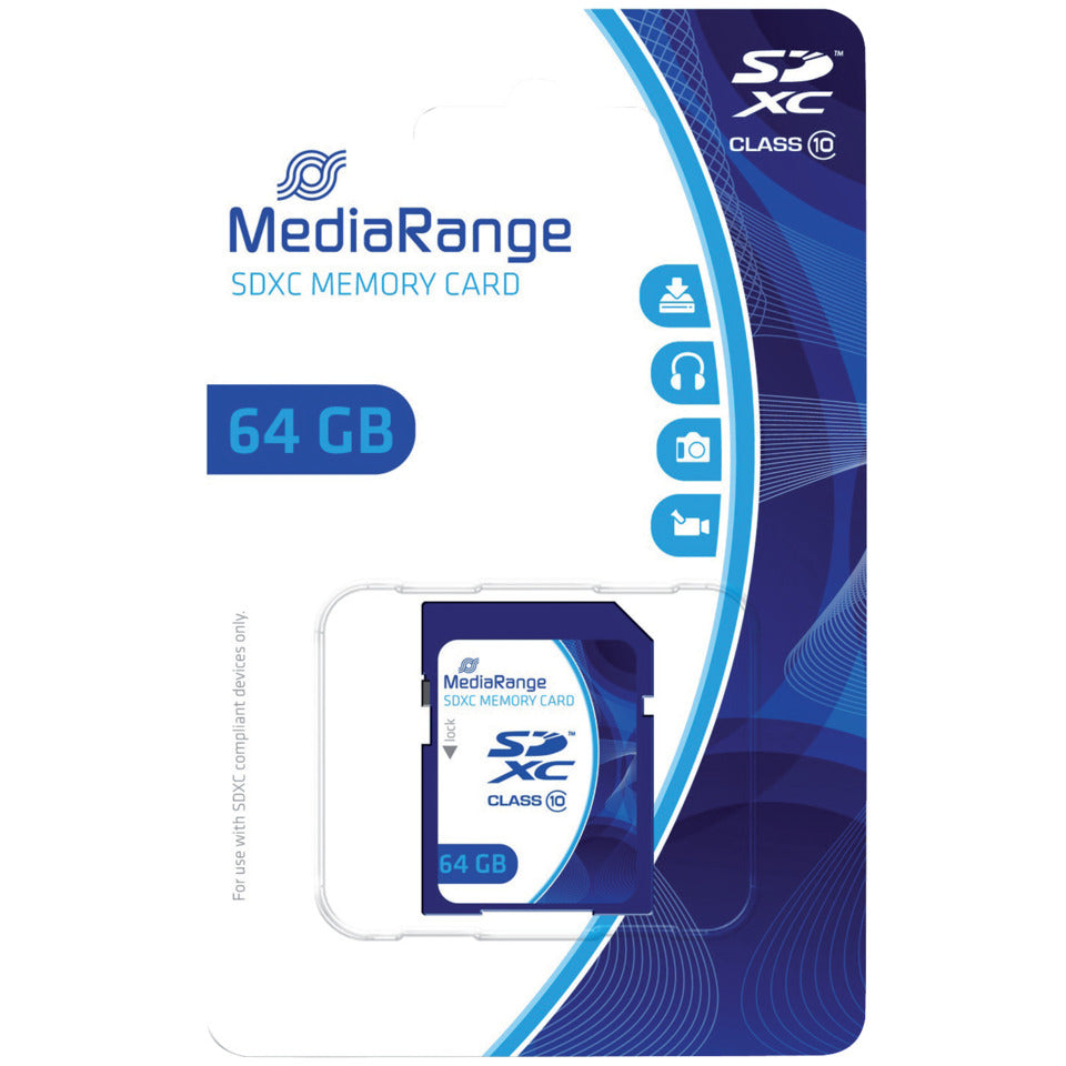 Speicherkarte Memorycard SDHC 64 GB MEDIARANGE MR965 MEDIARANGE MR965 64GB