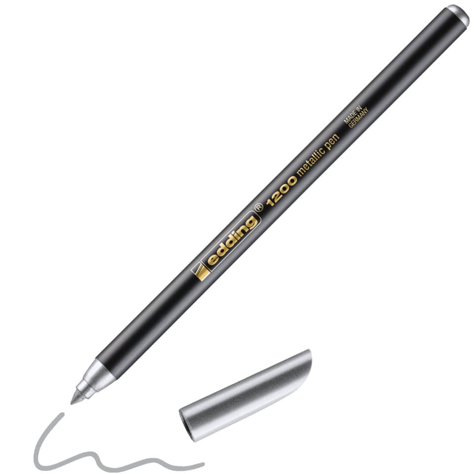Faserschreiber 1200, 1-3mm, Rundspitze, silber-metallic EDDING 41200054 EDDING 4-1200054