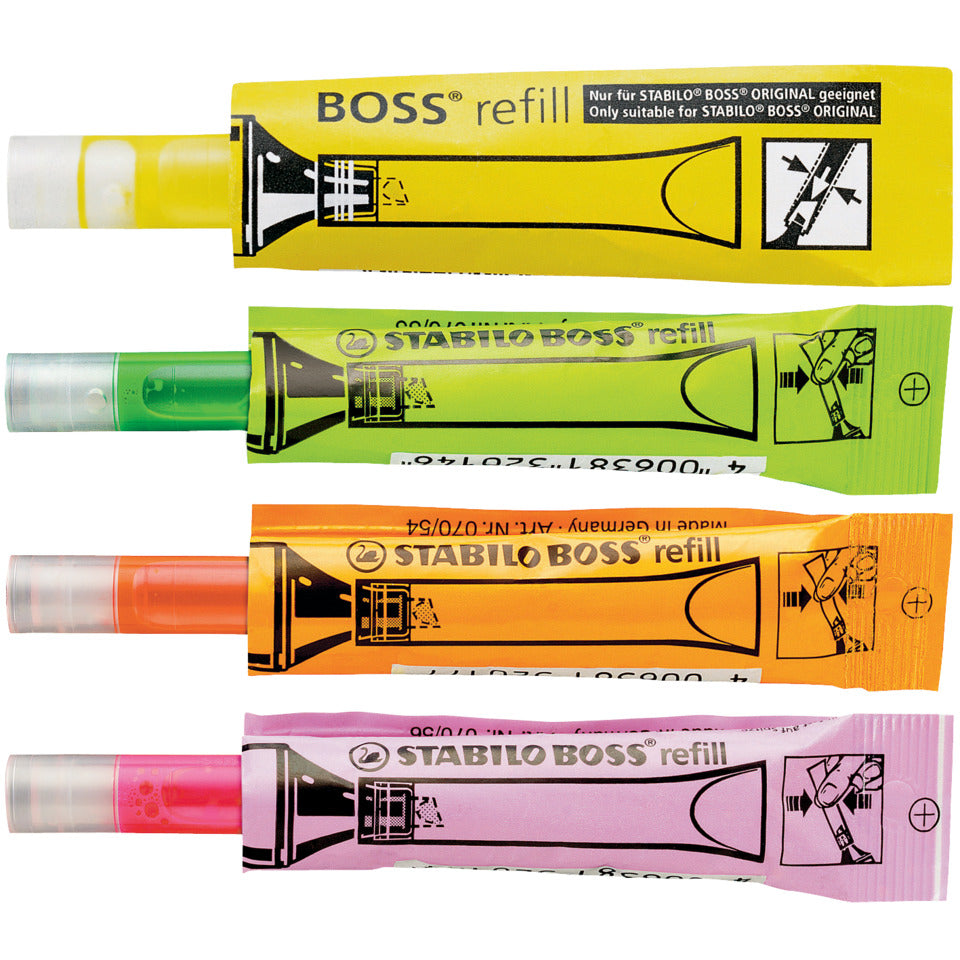 Textmarker Nachfüllsystem BOSS® ORIGINAL, 3ml, gelb STABILO 070/24 STABILO 070-24  Nachfüllsystem