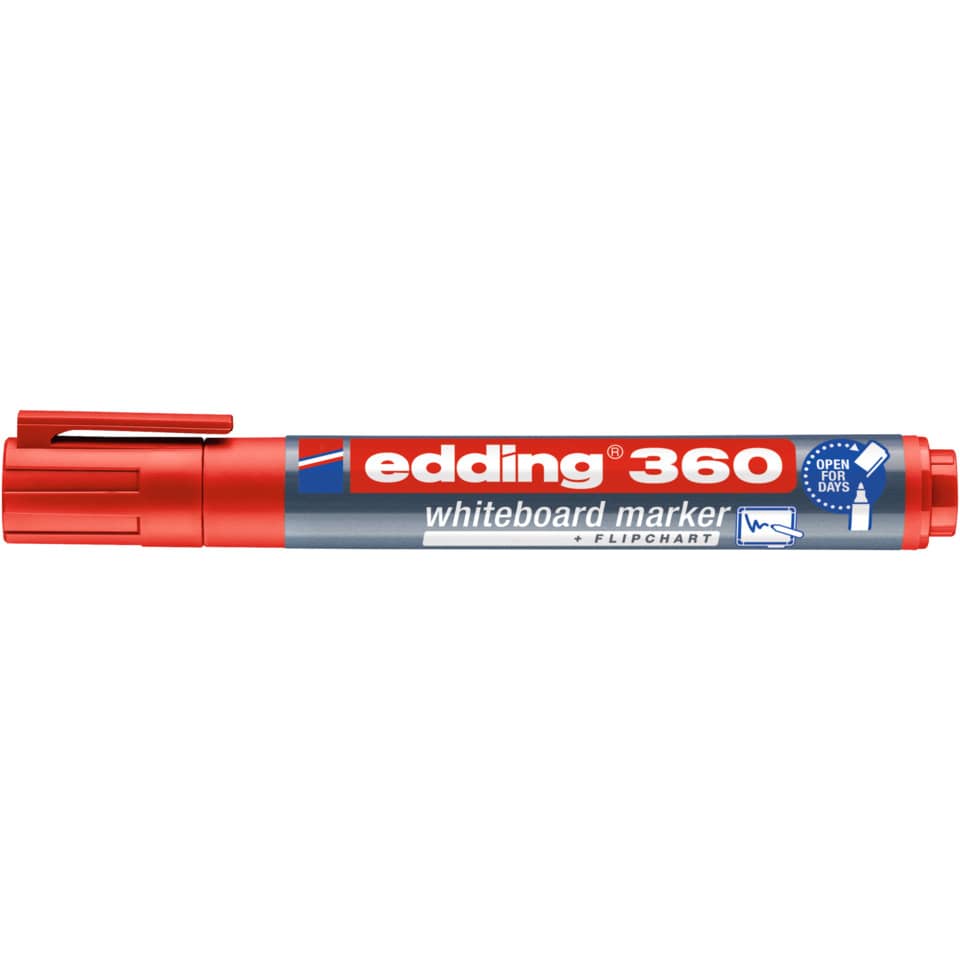 Boardmarker 360, 1,5-3mm, Rundspitze, rot EDDING 4-360002 EDDING 4-360002 cap off