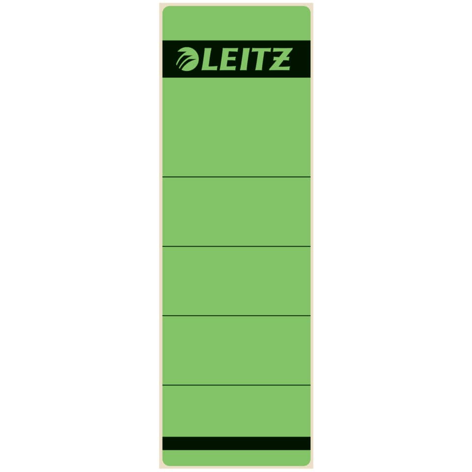 Ordnerrückenschild selbstklebend, 62 x 191 mm, breit/kurz, 10 Stück, grün LEITZ 1642-00-55 LEITZ 16420055 skl PG 10ST