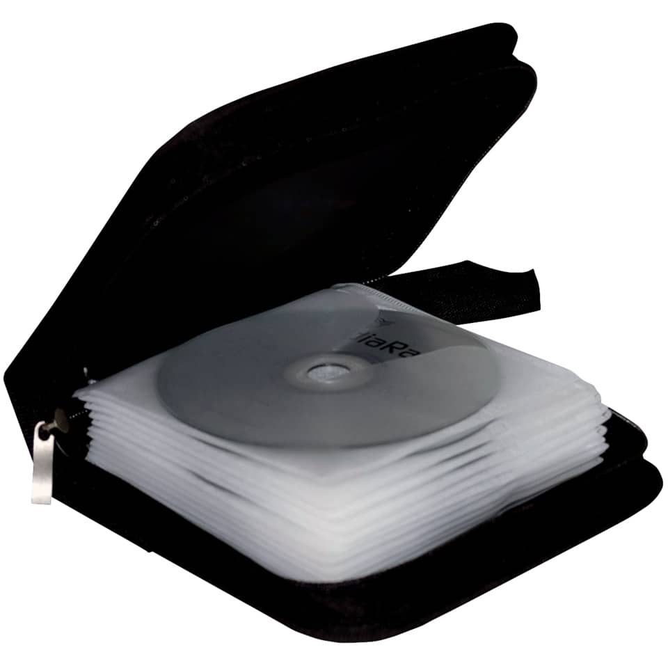 CD-Mappe 24CDs schwarz   Nylon MEDIARANGE BOX50 MEDIARANGE BOX50 Nylon