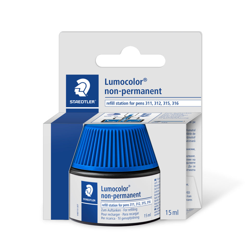 Tankstelle für Lumocolor® refill station für non-permanent Universalstifte, 15 ml, blau STAEDTLER 487 15-3 STAEDTLER 48715-3