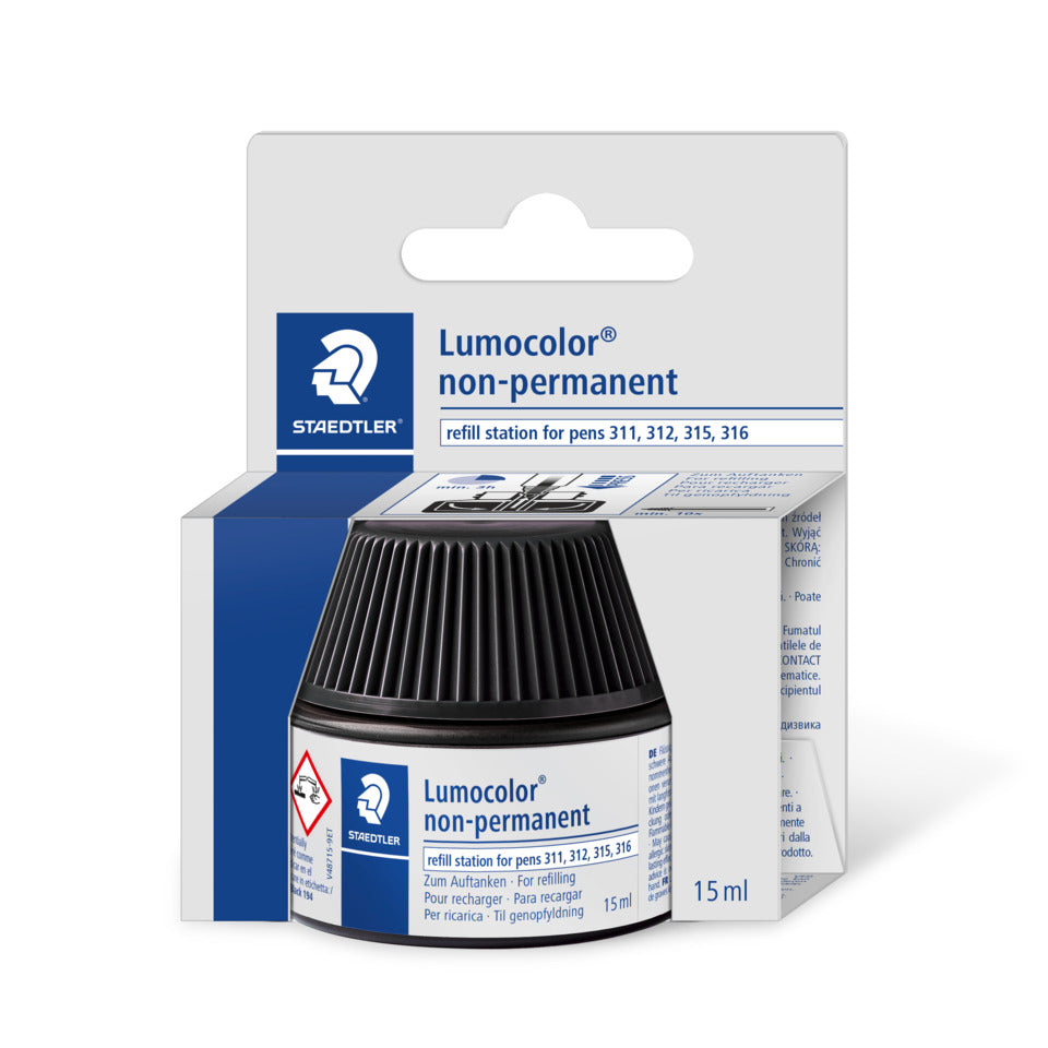 Tankstelle für Lumocolor® refill station für non-permanent Universalstifte, 15 ml, schwarz STAEDTLER 487 15-9 STAEDTLER 48715-9