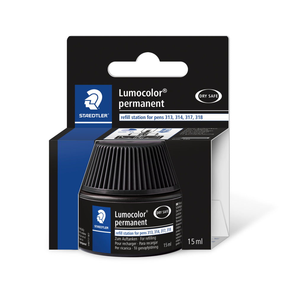 Tankstelle für Lumocolor® refill station für permanent Universalstifte, 15 ml, schwarz STAEDTLER 487 17-9 STAEDTLER 48717-9 wasserfest