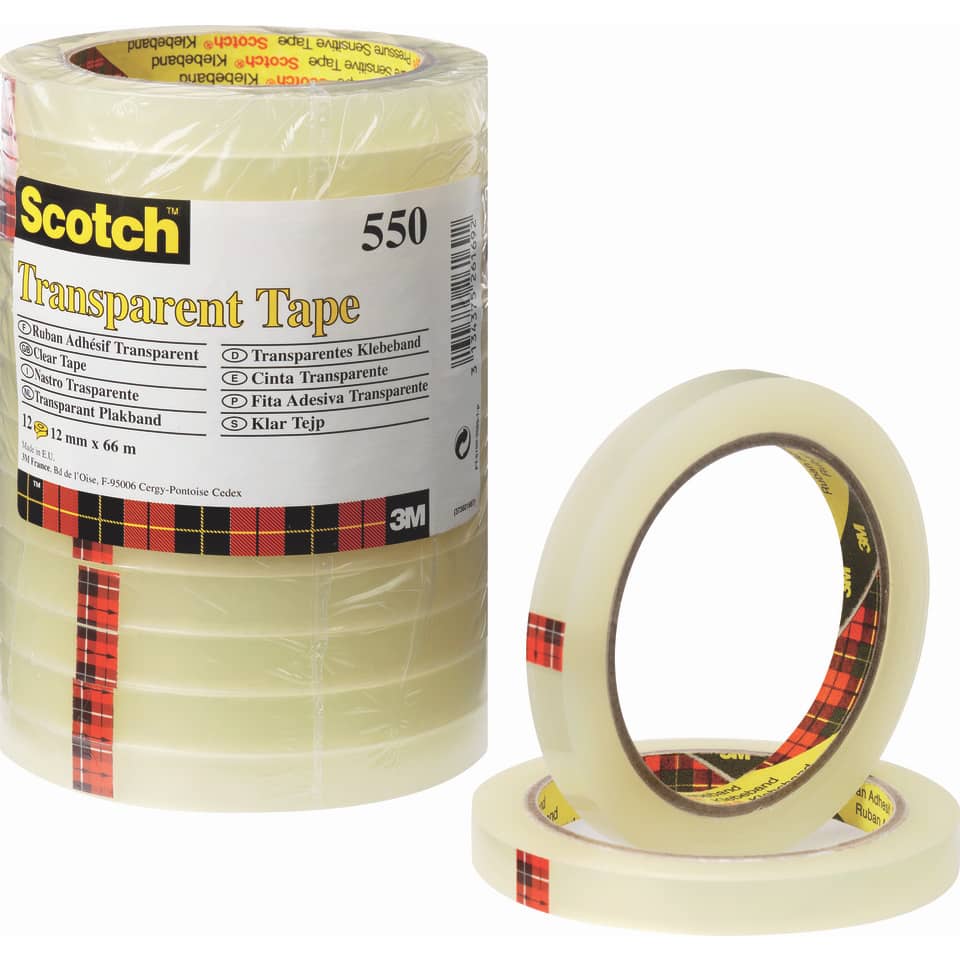 Klebefilm transparent 550, Polypropylenfolie, 66 m x 19 mm, 8 Rollen SCOTCH 5501966 SCOTCH 5501966  8RL