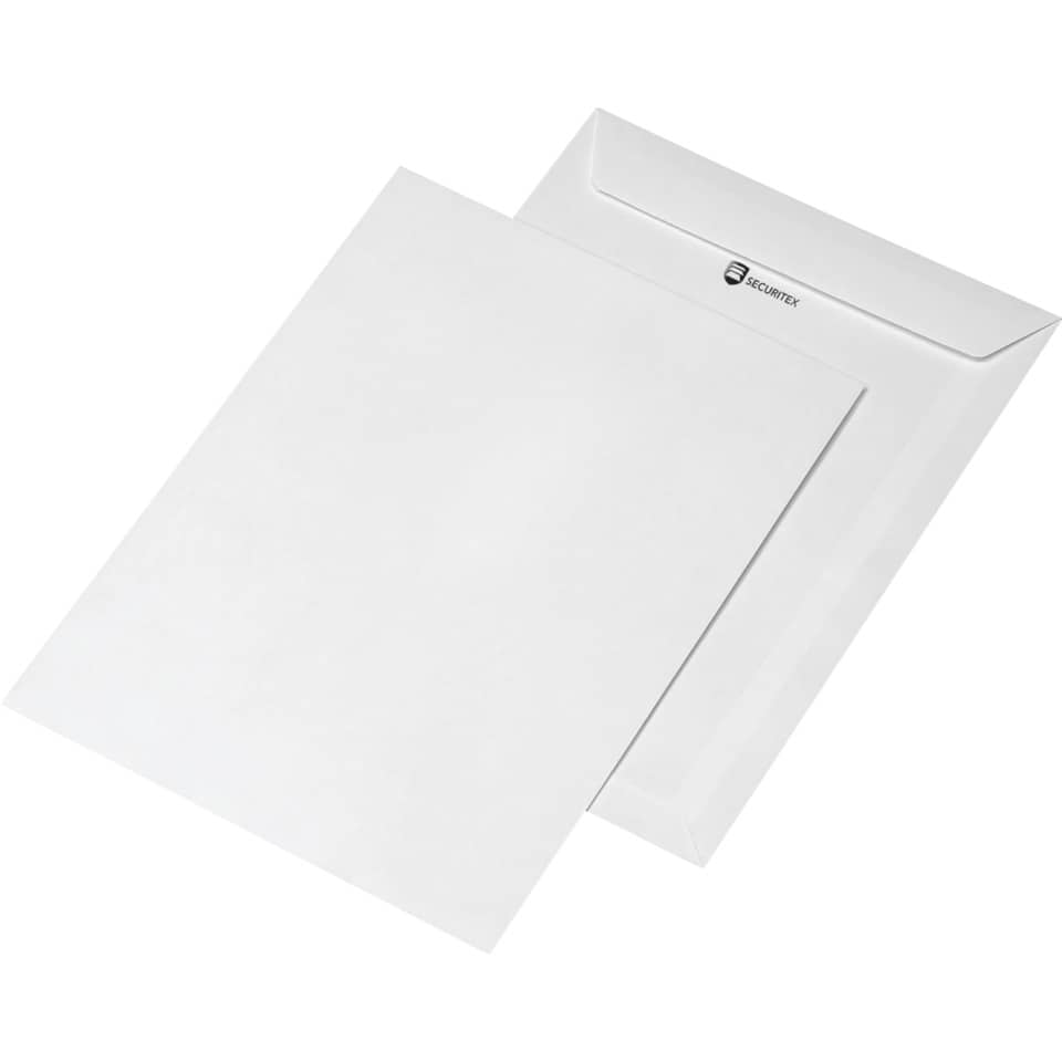 Versandtasche, C4, 130g/m², Haftklebend, 100 Stück, weiß SECURITEX 30001205 Sekurität 30001205 100ST