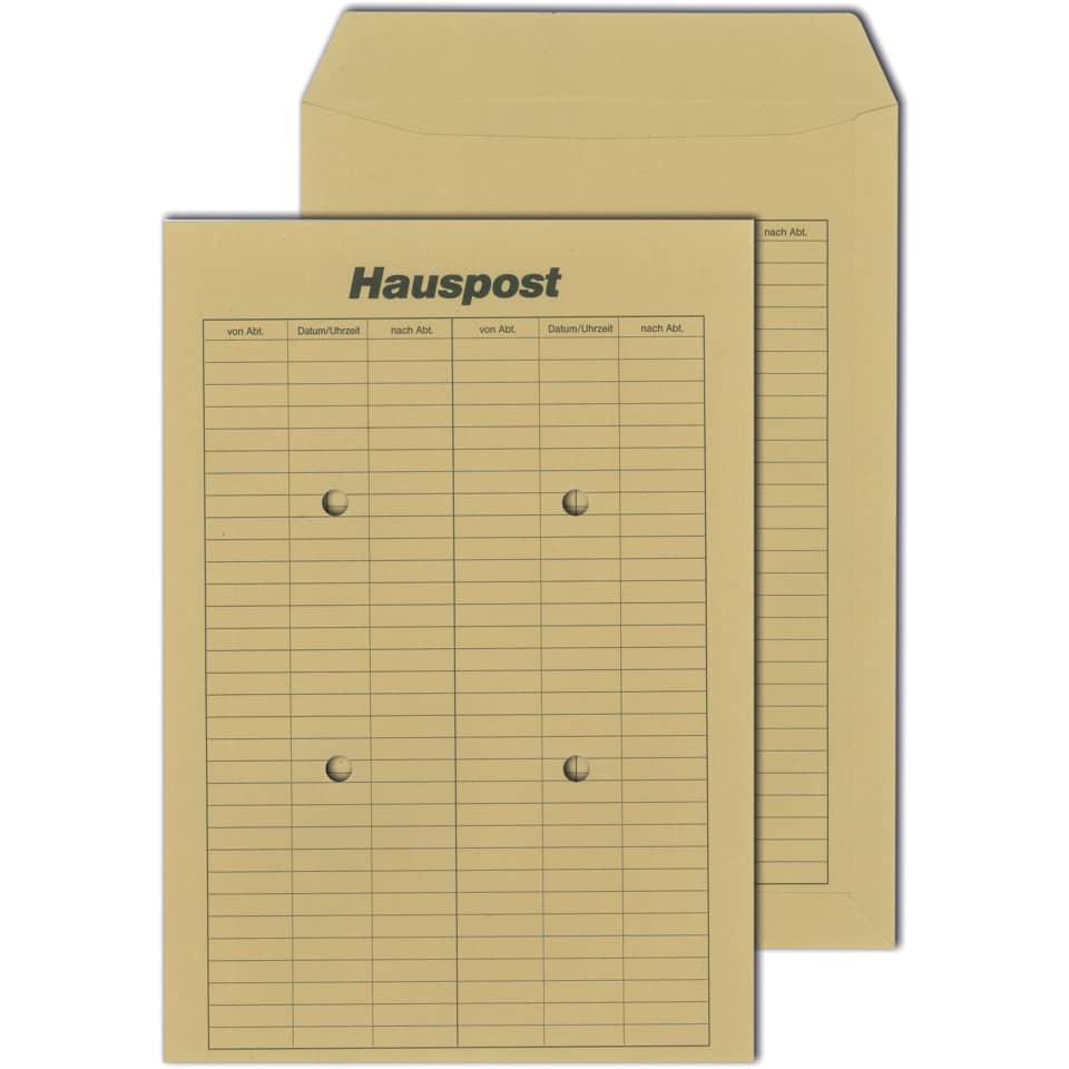 Hauspost-Versandtasche, C4, 100g/m², 250 Stück, braun MAILMEDIA 30007317 MAILMEDIA 30007317 250ST Hauspost