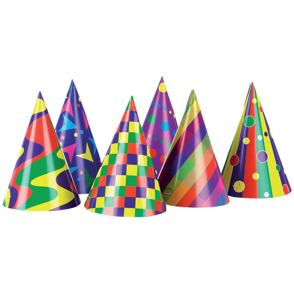 Partyhut, 6 Stück, H15cm, sortiert TIB 15405 TIB 15405 H15cm