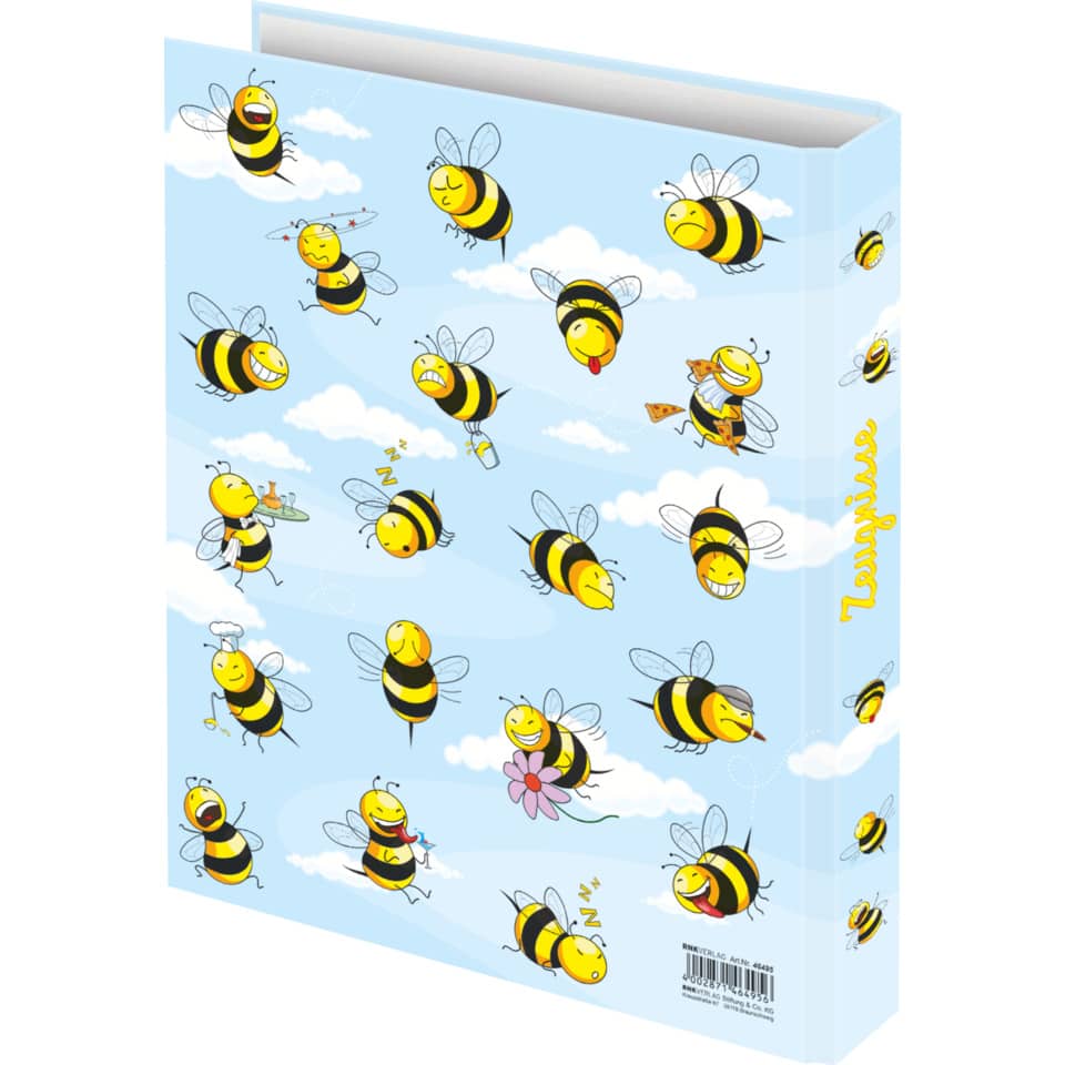 Zeugnisringbuch "Crazy Bees", 4 Ring-Mechanik, DIN A4 RNK 46495 RNK 46495 4Ringe