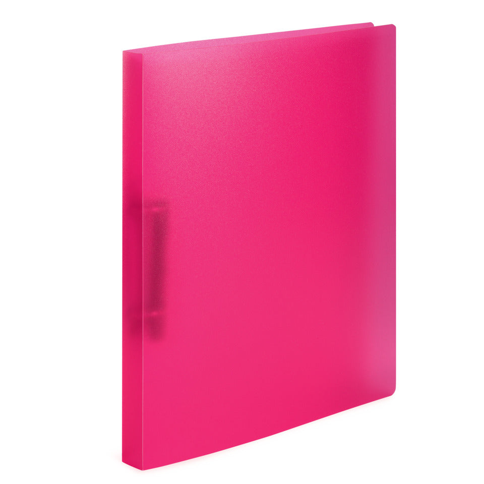 Ringbuch, A4, 2-D-Ring, 25mm, transluzent pink HERMA 19164 HERMA 19164 2-D-Ring-Mechanik 25mm